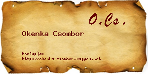 Okenka Csombor névjegykártya